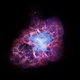 The Crab Nebula with the pulsar inside.